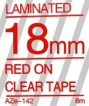 Red on Clear Tape 18mm