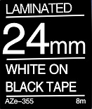 White on Black Tape 24mm