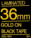 Gold on Black Tape 36mm