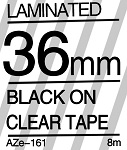 Black on Clear Tape 36mm