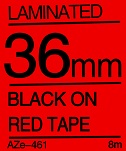 Black on Red Tape 36mm