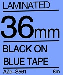 Black on Blue Tape 36mm