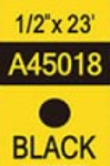 دايمو 12 مل ملصق أصفر بخط أسود
